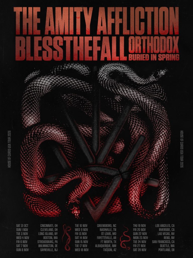 THE AMITY AFFLICTION AND BLESSTHEFALL ANNOUNCE HOUSE OF CARDS USA TOUR 2026 WITH CINCINNATI DATE AT BOGART’S