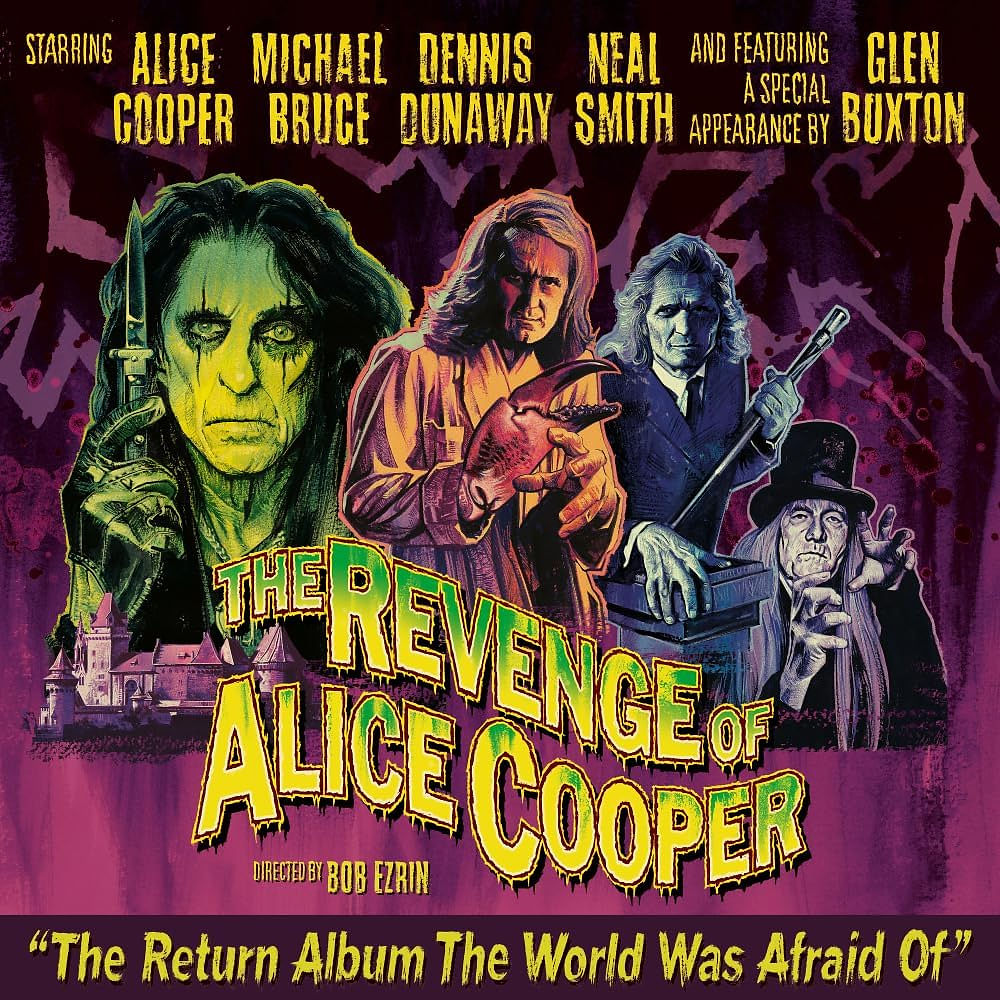 Alice Cooper, The Revenge of Alice Cooper, Alice Cooper original band, Michael Bruce, Dennis Dunaway, Neal Smith, Bob Ezrin, shock rock, classic rock, rock reunion, new Alice Cooper album, 2025 rock albums, rock tour 2025, Alice Cooper tour dates, Alice Cooper new music, earMusic, Glen Buxton, rock legends, theatrical rock, horror rock