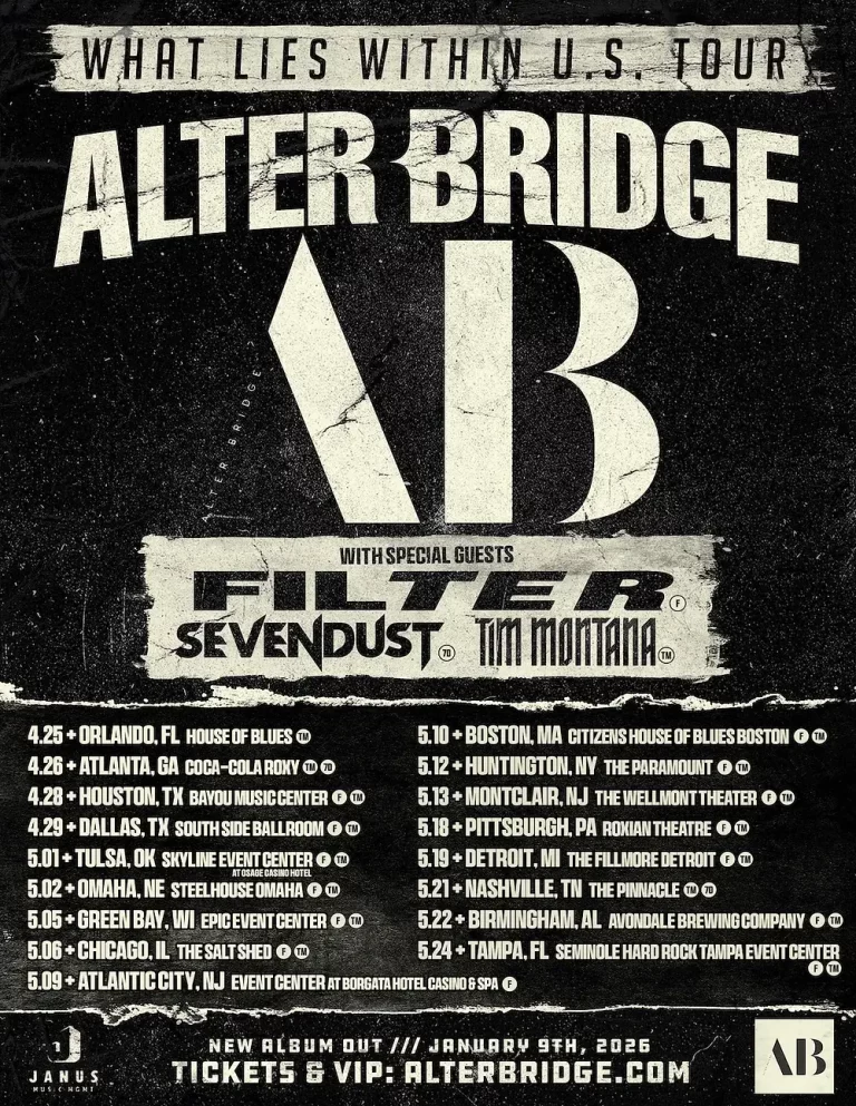 Alter Bridge Drop New Single “Silent Divide” and Announce 2026 U.S. Tour