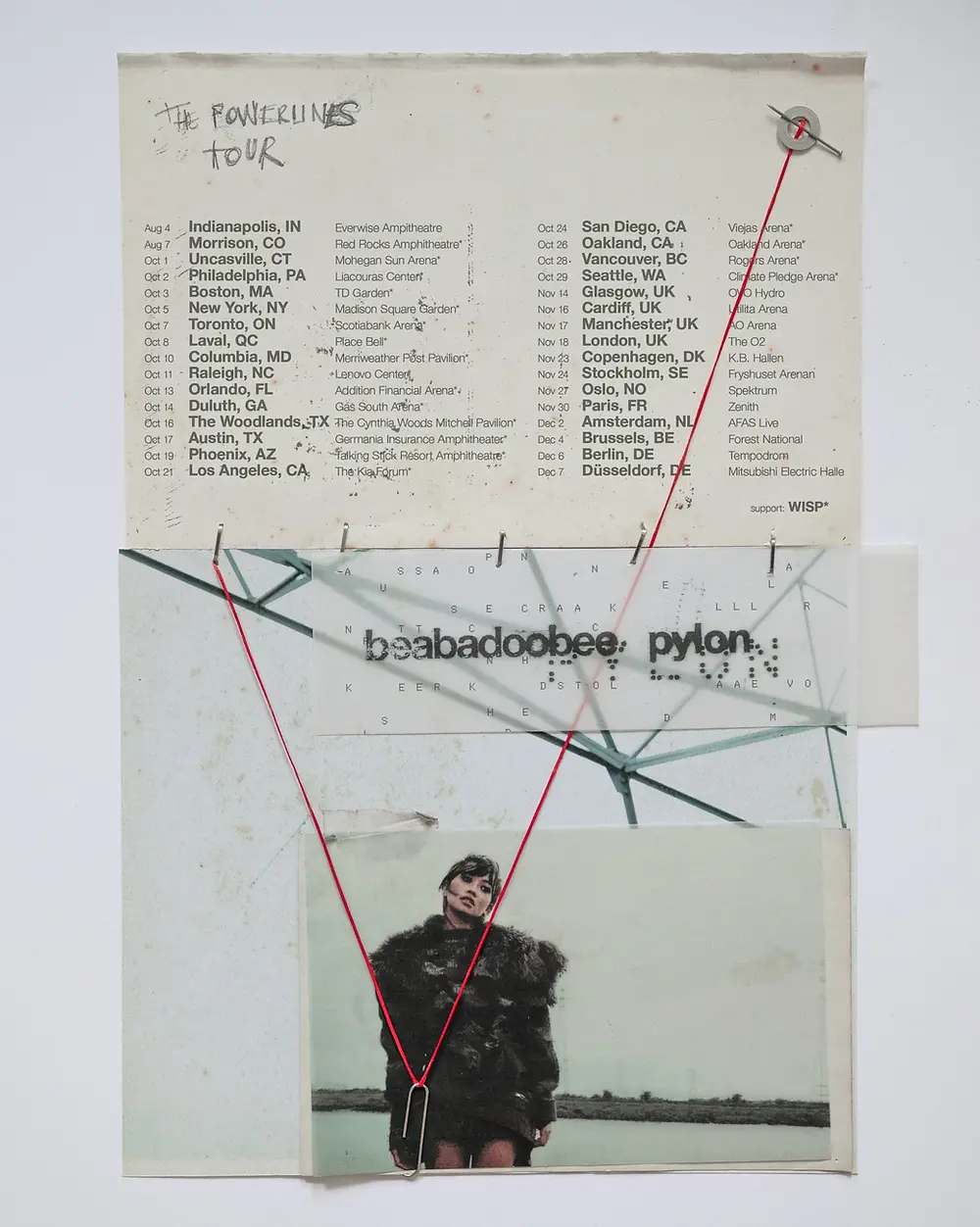 Tour poster for beabadoobee’s The Powerlines Tour, including the Duluth, Georgia date at Gas South Arena on Oct. 14, 2026.