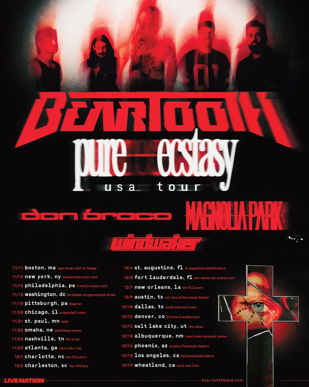 Beartooth Announce “Pure Ecstasy” U.S. Tour