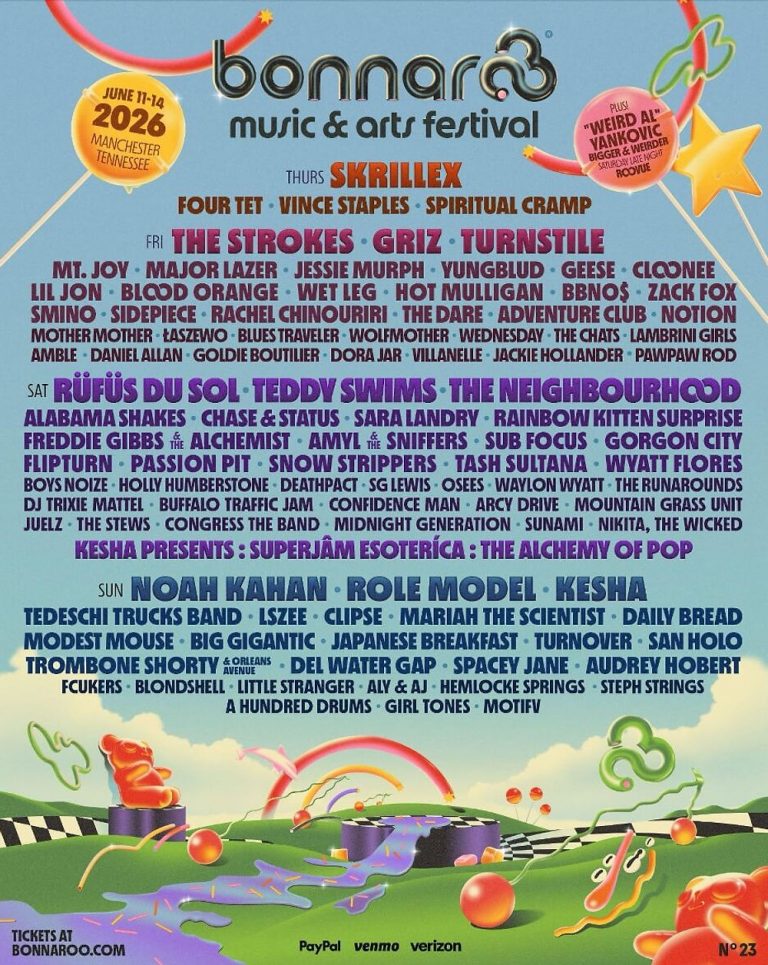 Bonnaroo Music & Arts Festival Announces 2026 Lineup