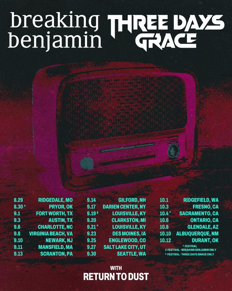 Breaking Benjamin & Three Days Grace Announce Epic Summer 2025 Tour