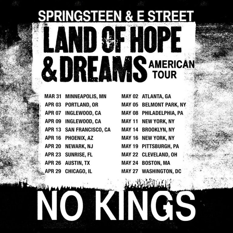 Bruce Springsteen and The E Street Band Announce Land Of Hope And Dreams American Tour