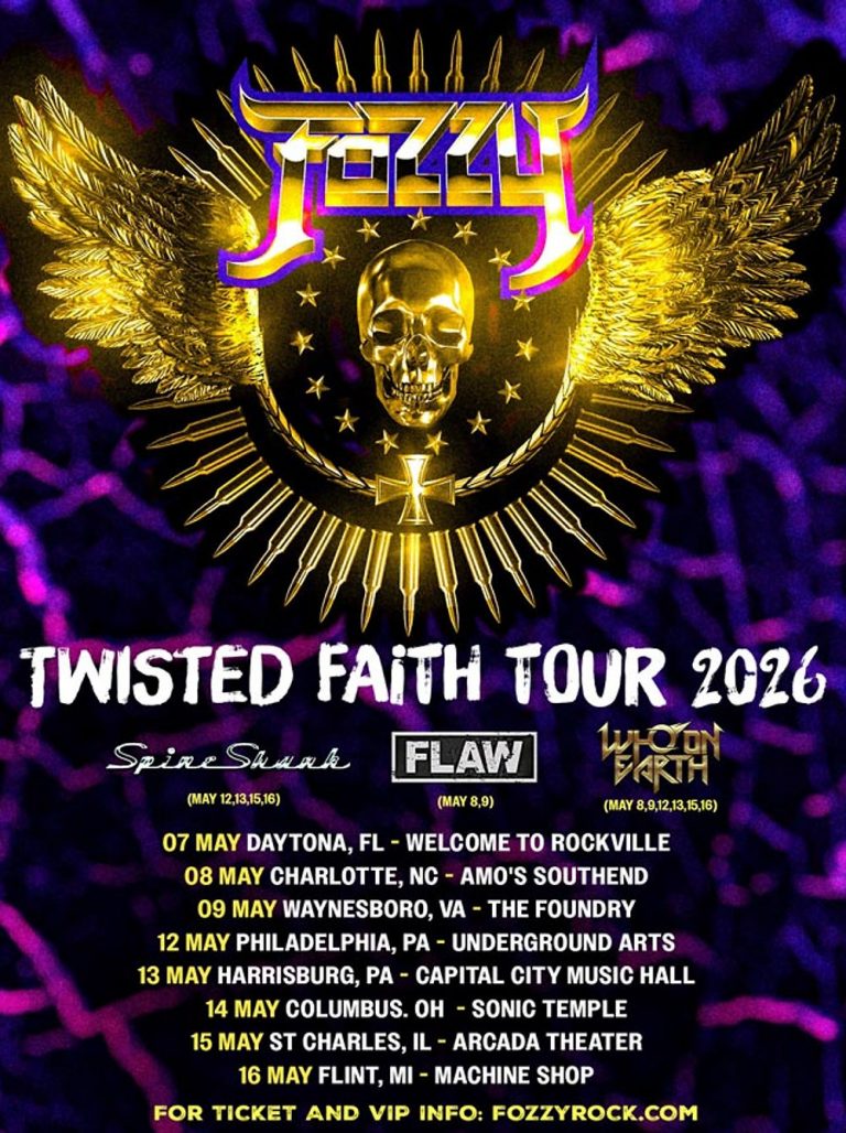 Fozzy Announce 2026 Twisted Faith Tour