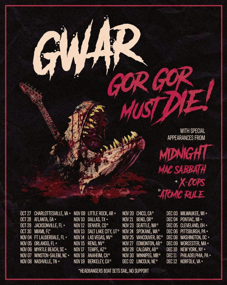 GWAR 2026 Tour Dates Announced – Gor Gor Must Die Tour