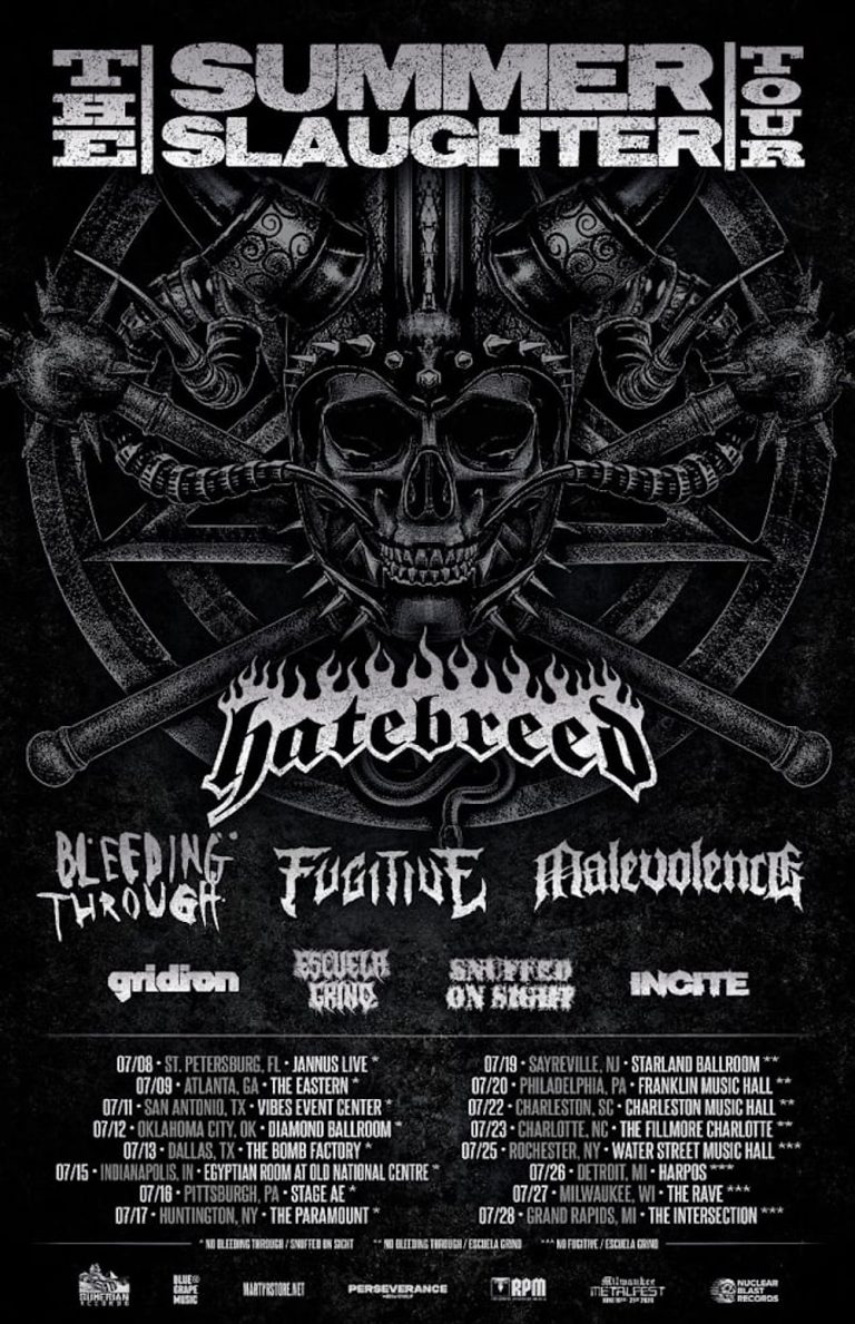 Hatebreed to Headline the Return of Summer Slaughter Tour 2025