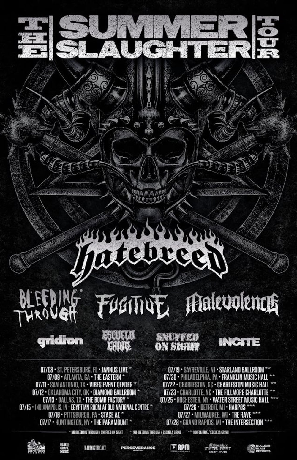 Hatebreed to Headline the Return of Summer Slaughter Tour 2025
