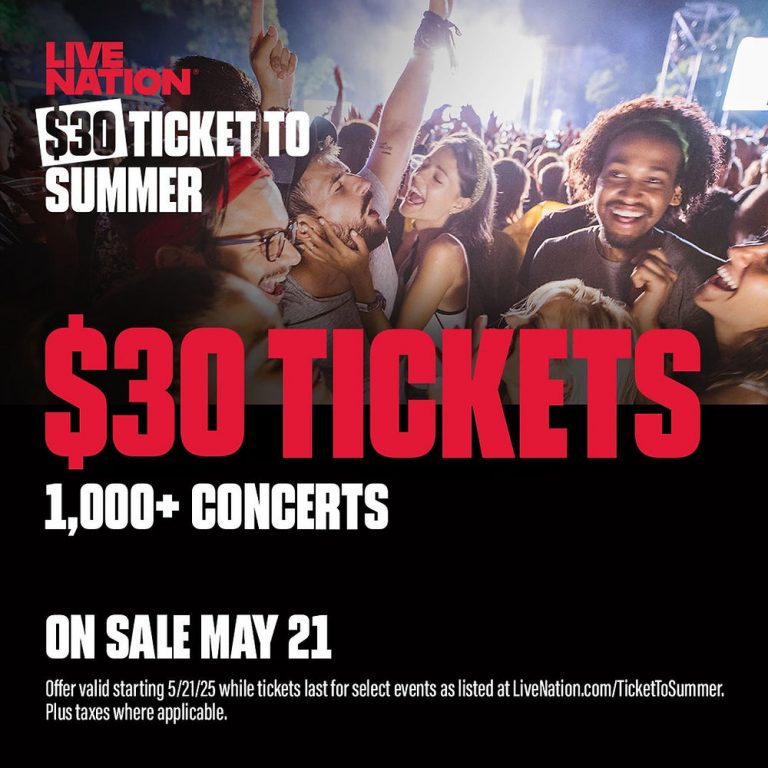Live Nation Brings Back $30 “Ticket to Summer” Deal for 2025