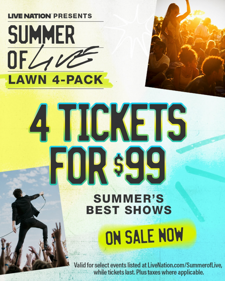 Live Nation Summer of Live Lawn 4-Pack Offers 4 Tickets for $99