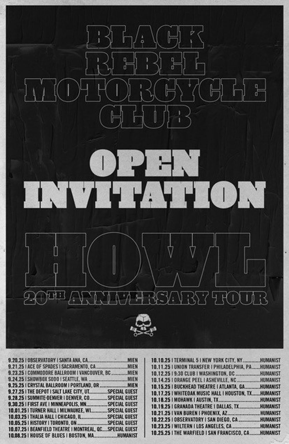 BRMC 2025 Tour Dates