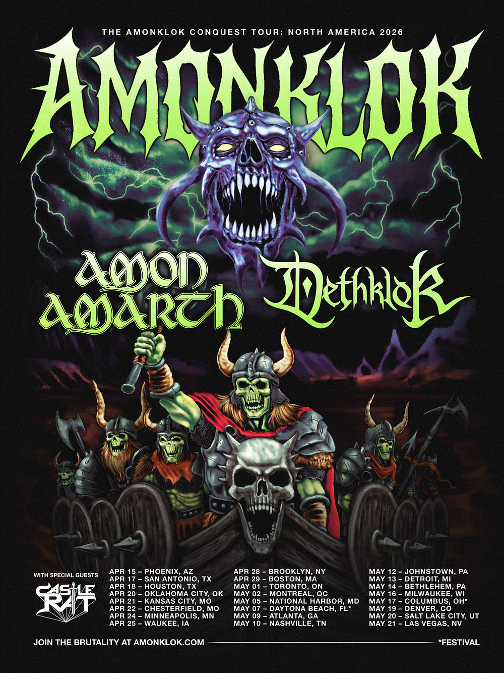 THE AMONKLOK CONQUEST TOUR | Amon Amarth & Dethklok 2026