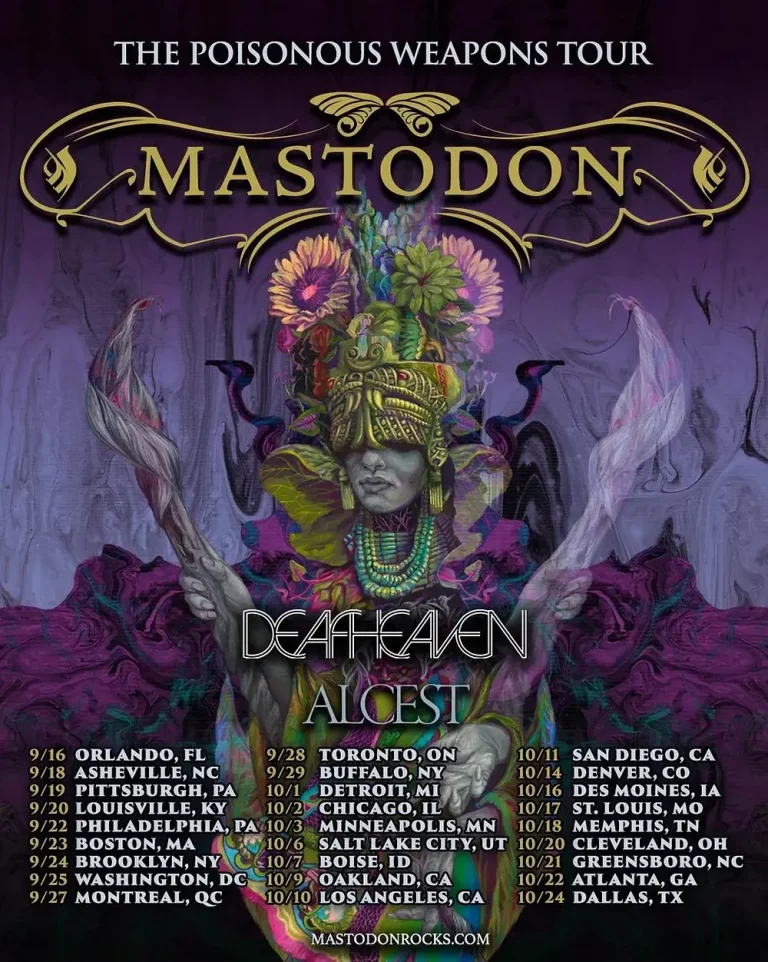 Mastodon Announce The Poisonous Weapons Tour with Deafheaven and Alcest