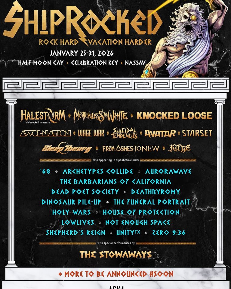 ShipRocked 2026 Sets Sail with Halestorm, Motionless in White, Knocked Loose, and More