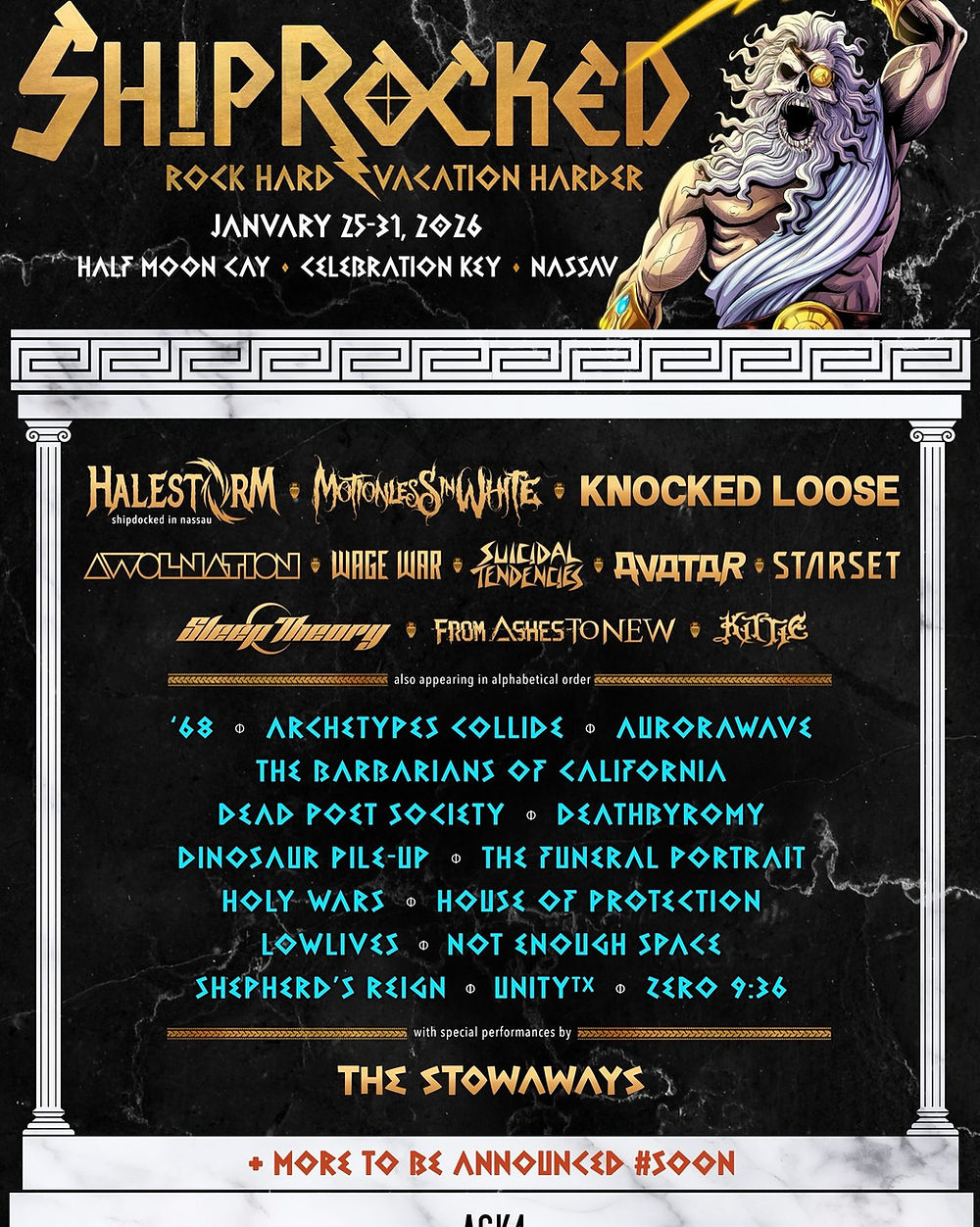 ShipRocked 2026 Sets Sail with Halestorm, Motionless in White, Knocked Loose, and More