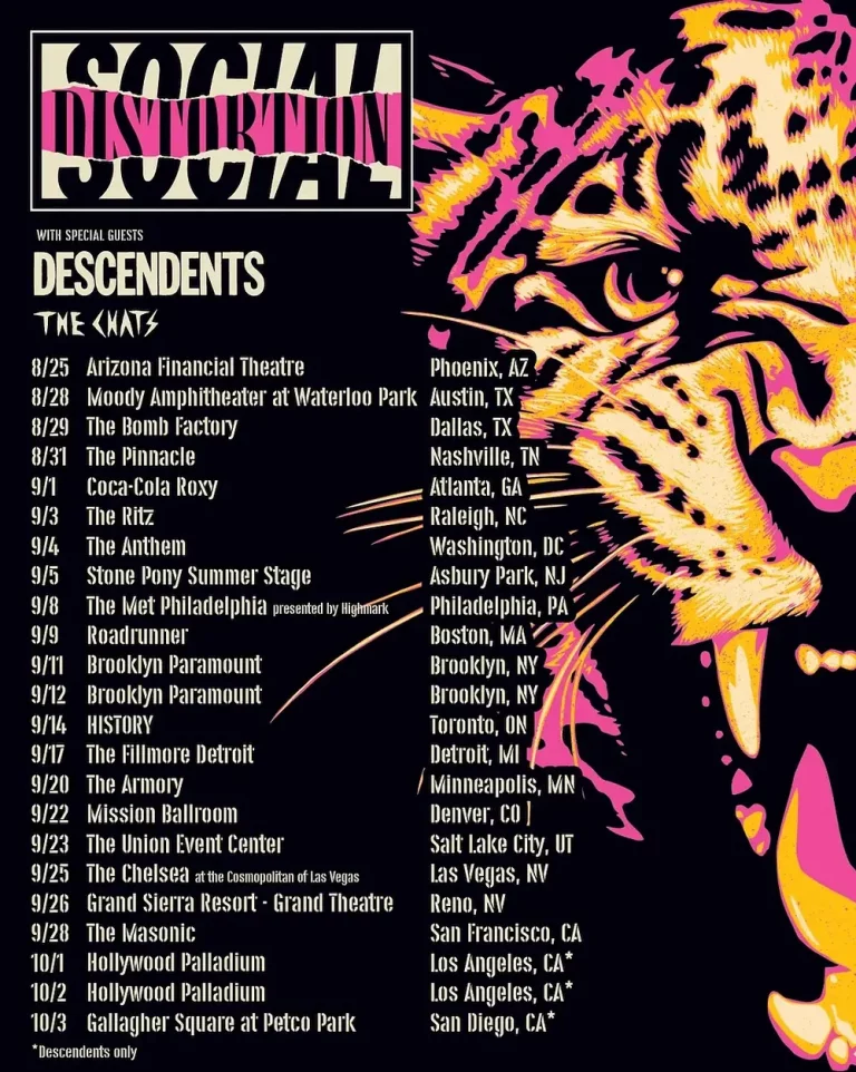 Social Distortion Announce 2026 North American Tour with Descendents and The Chats