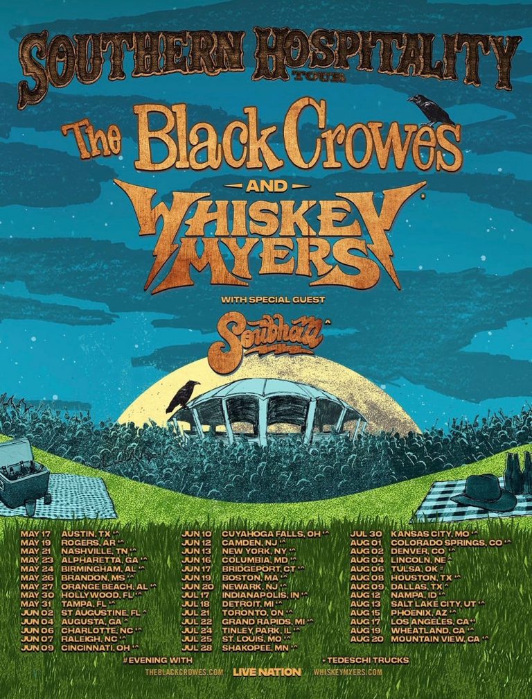 The Black Crowes & Whiskey Myers Announce Massive Co-Headlining Southern Hospitality Tour