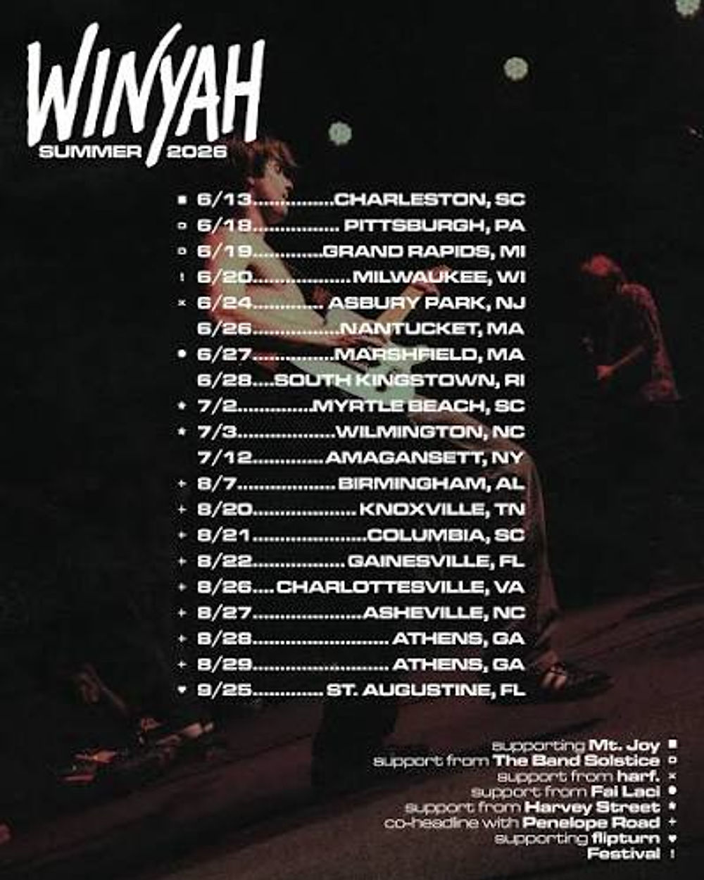 Winyah Summer 2026 Tour