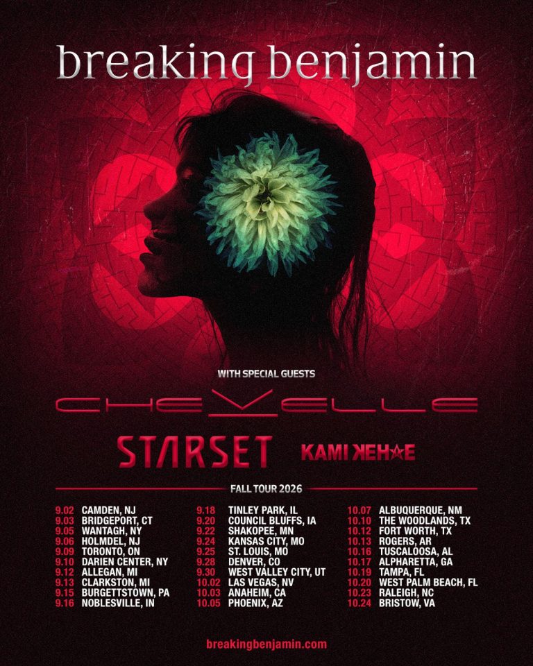 BREAKING BENJAMIN ANNOUNCES FALL TOUR 2026 WITH ALPHARETTA DATE AT AMERIS BANK AMPHITHEATRE