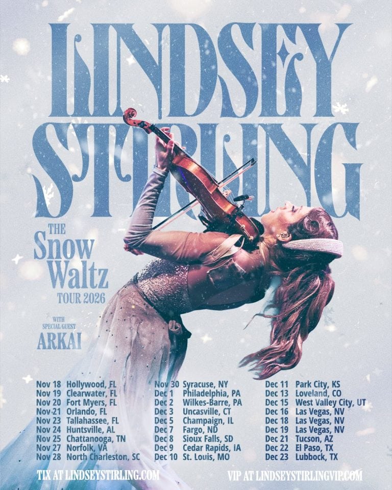 LINDSEY STIRLING ANNOUNCES THE SNOW WALTZ TOUR 2026 WITH CHATTANOOGA DATE AT SOLDIERS AND SAILORS MEMORIAL AUDITORIUM