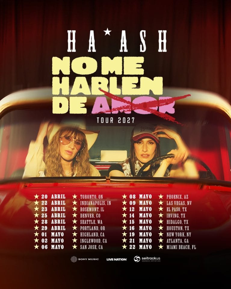 HA*ASH ANNOUNCES NO ME HABLEN DE AMOR TOUR 2027 WITH ATLANTA DATE AT COCA-COLA ROXY
