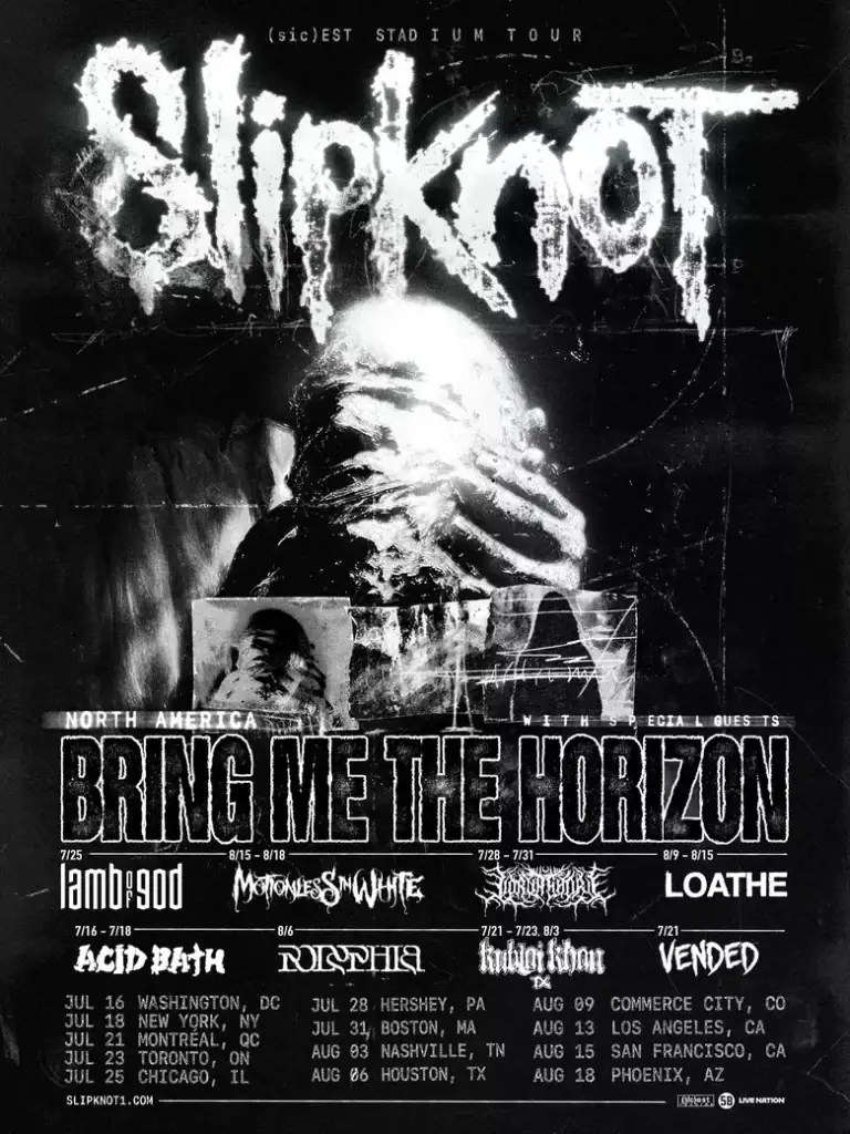 SLIPKNOT ANNOUNCES (SIC)EST STADIUM TOUR – COMING TO A CITY NEAR YOU IN 2027