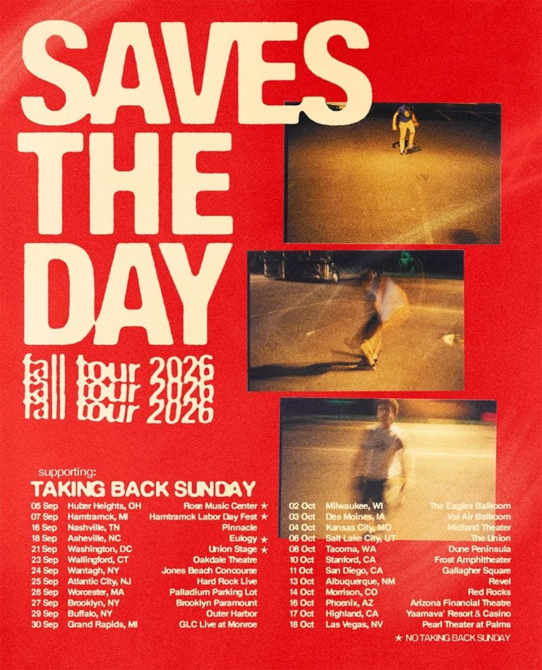 SAVES THE DAY ANNOUNCES FALL TOUR 2026