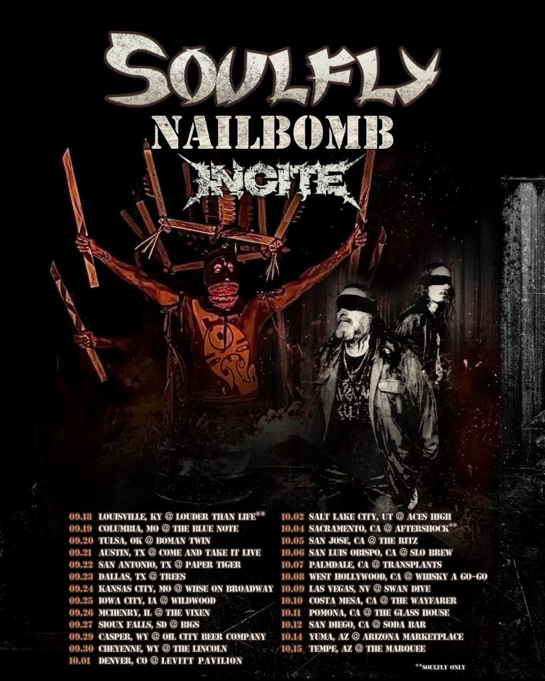 SOULFLY ANNOUNCES NEW TOUR DATES