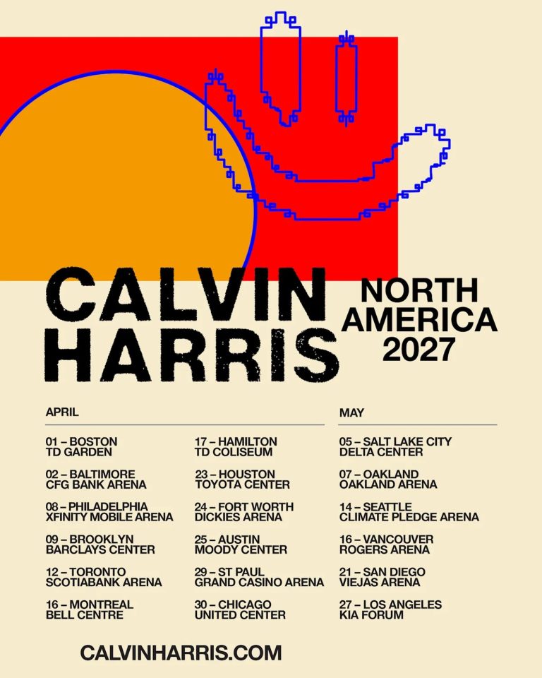 CALVIN HARRIS ANNOUNCES NORTH AMERICA 2027